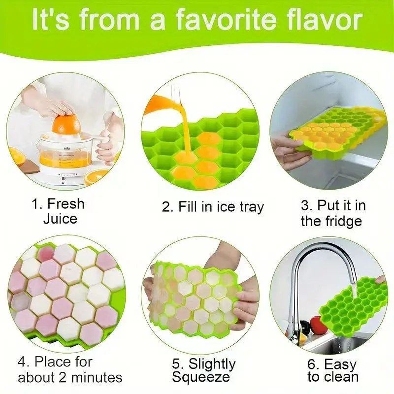  1PCS Honeycomb 37 Lattice Tray Maker With Lid DIY Ice Mold Ice Cube Maker - KD105