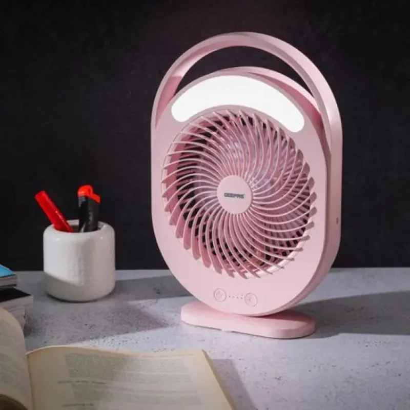 YG-719 Rechargeable LED Multifunctional Table Fan | USB Portable Folding Fan with LED Light