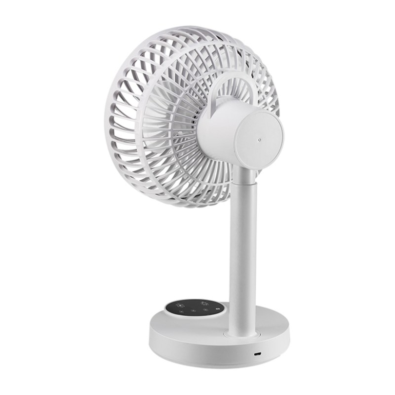 DP-7626 USB Rechargeable Mini Table Fan | Portable Desk Fan with LED Torch & Emergency Light (4000mAh)