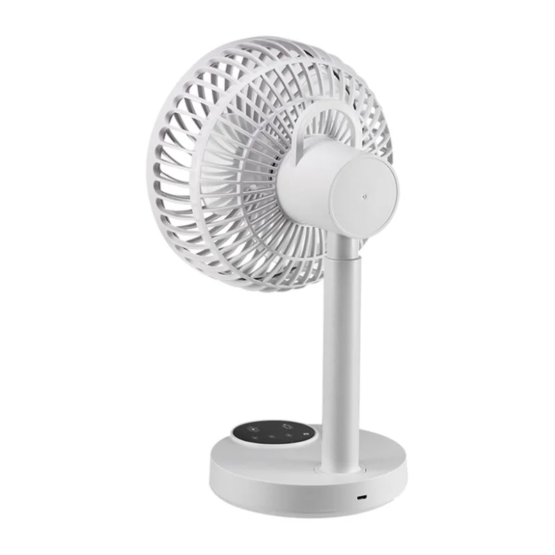 DP-7626 USB Rechargeable Mini Table Fan | Portable Desk Fan with LED Torch & Emergency Light (4000mAh)