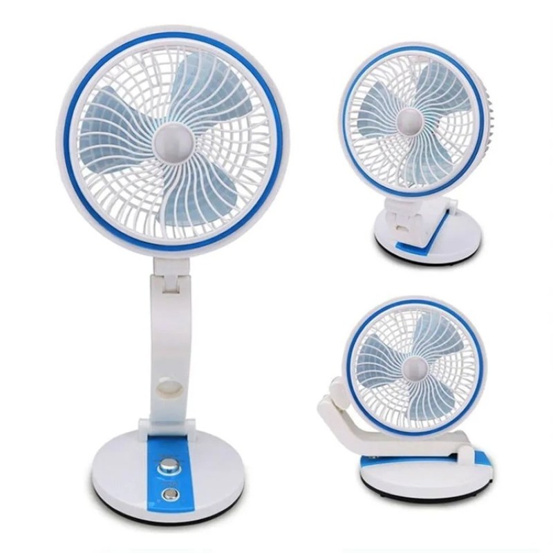 LR-2018 Portable Table Fan with LED Light | Rechargeable Mini Desktop Fan