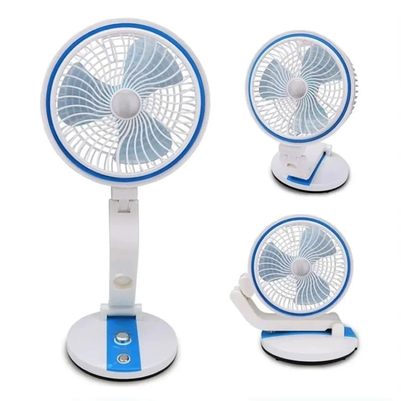 LR-2018 Portable Table Fan with LED Light | Rechargeable Mini Desktop Fan