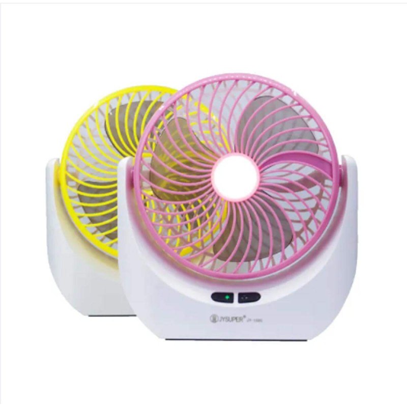 JY-SUPER JY-1880 Rechargeable USB Mini Desktop Fan With LED Light | 6 Inch Portable Table Fan