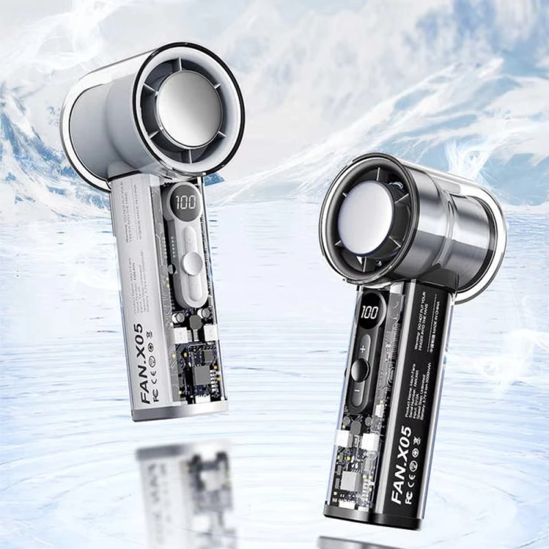 X05 Semiconductor Refrigeration Turbo Fan | High-Speed Handheld Fan 3000mAh