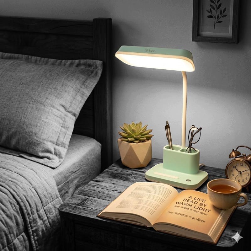 YG-T031C Rechargeable LED Folding Desk Lamp – Eye Protection Touch Dimming Reading & Study Table Light
