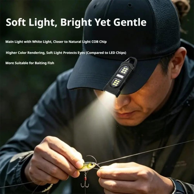 USB-C Rechargeable Keychain Flashlight | COB LED Pocket Work Light