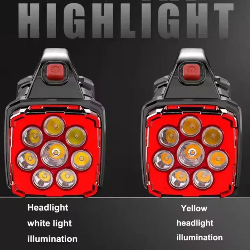 38W Portable Solar Spotlight LED Lantern with COB Light, USB Rechargeable & 5000mAh Power Bank HB-1678