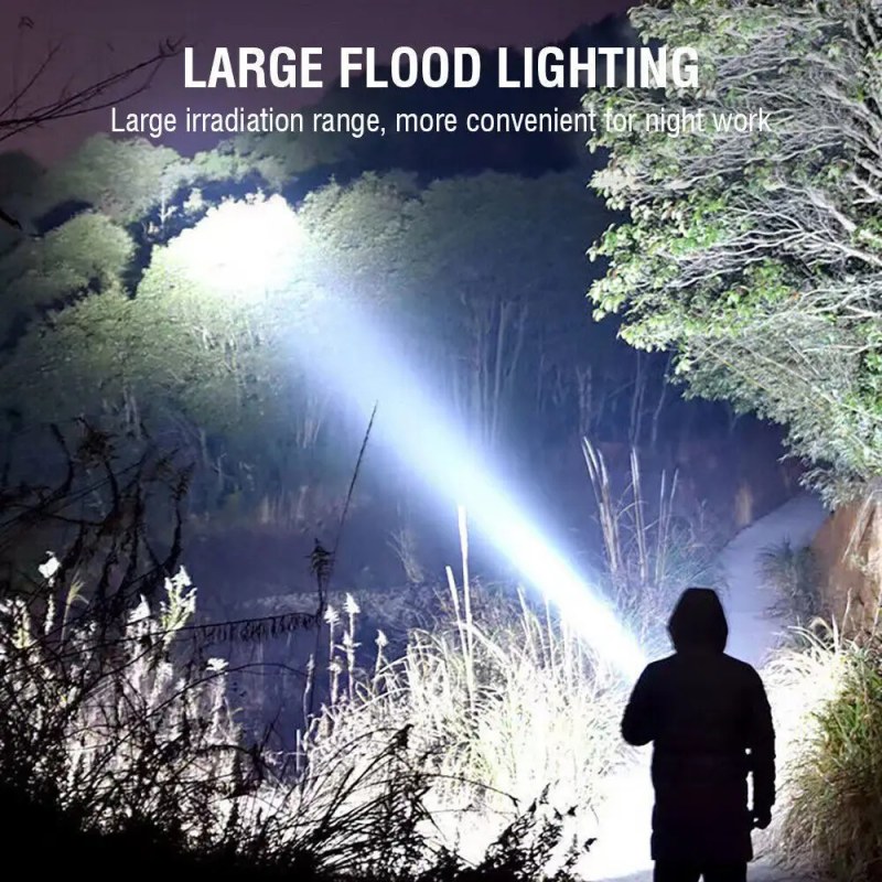 3W High Power Rechargeable LED Flashlight with COB Light | Lightweight ABS Body USB Emergency Torch EBW2032