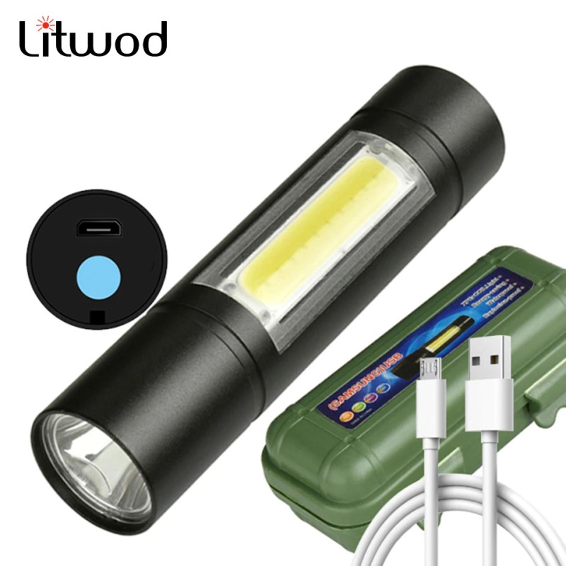 Geepas GP-007 Rechargeable LED Flashlight Torch – Portable High-Power Emergency Light