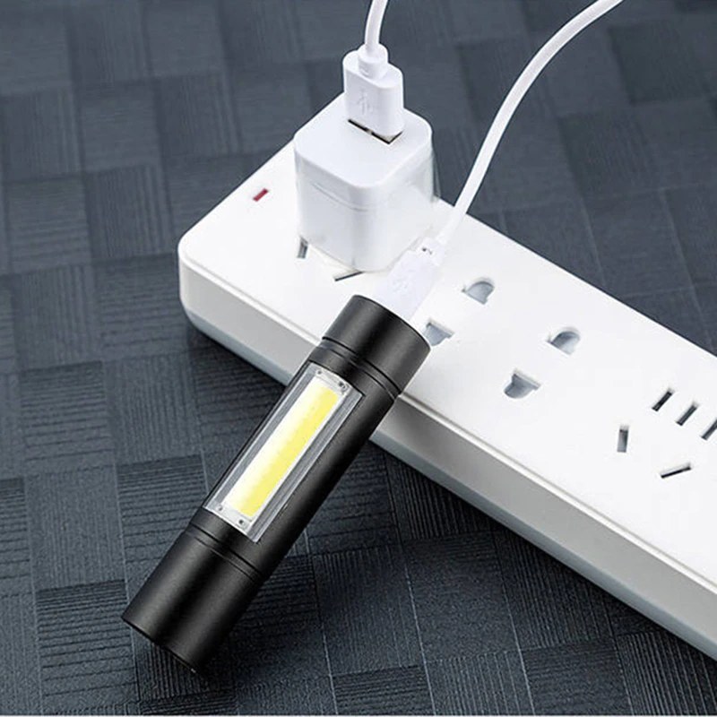 Geepas GP-007 Rechargeable LED Flashlight Torch – Portable High-Power Emergency Light