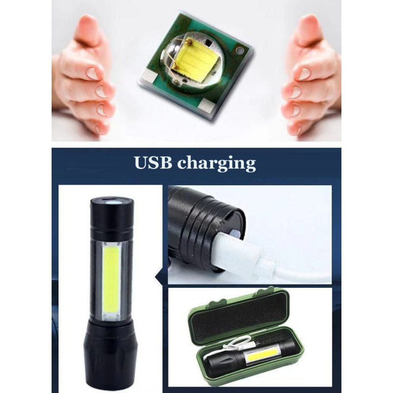 Geepas GP-009 Rechargeable LED Flashlight Torch – Portable Emergency & Outdoor Light