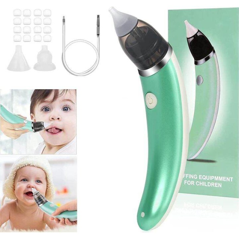Electric Baby Nasal Aspirator | USB Rechargeable Nose Cleaner with 5 Suction Levels for Newborns & Kids