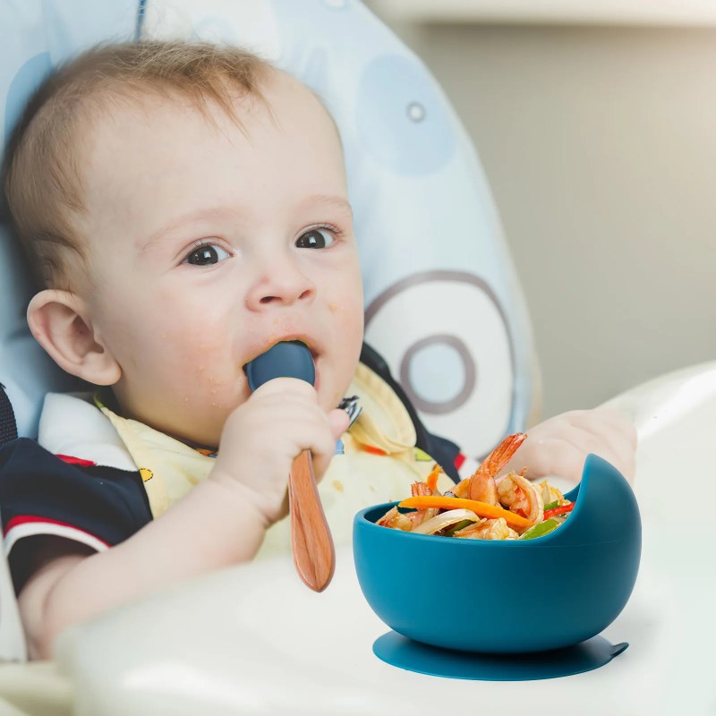 3-Piece Silicone Baby Feeding Bowl Set – Suction Bowl with Spoon for Kids & Toddlers