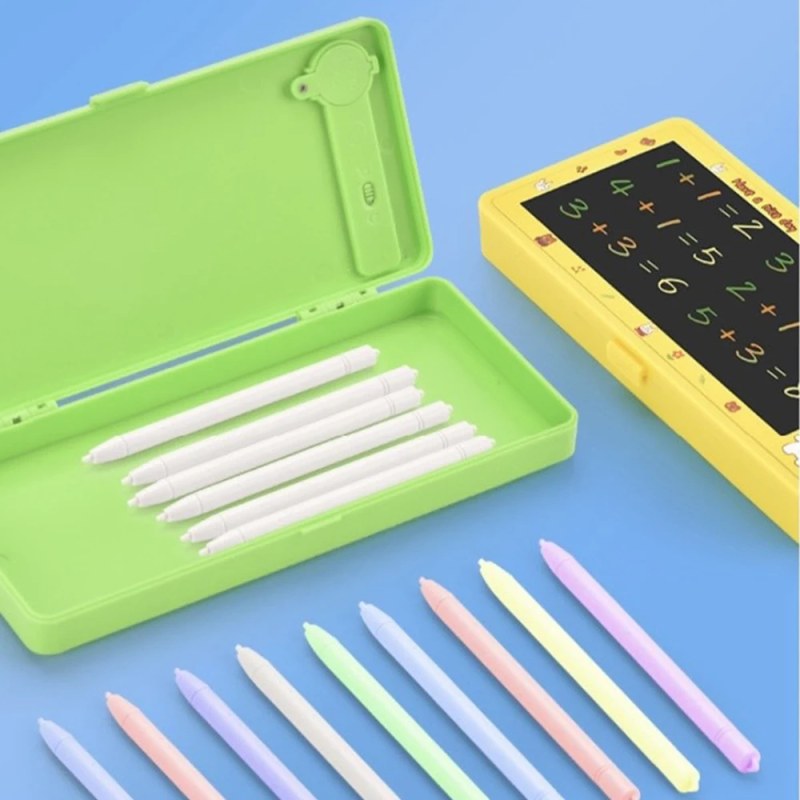 2-in-1 LCD Screen Pencil Case – Cute Large Capacity Pen Box & Reusable Writing Pad