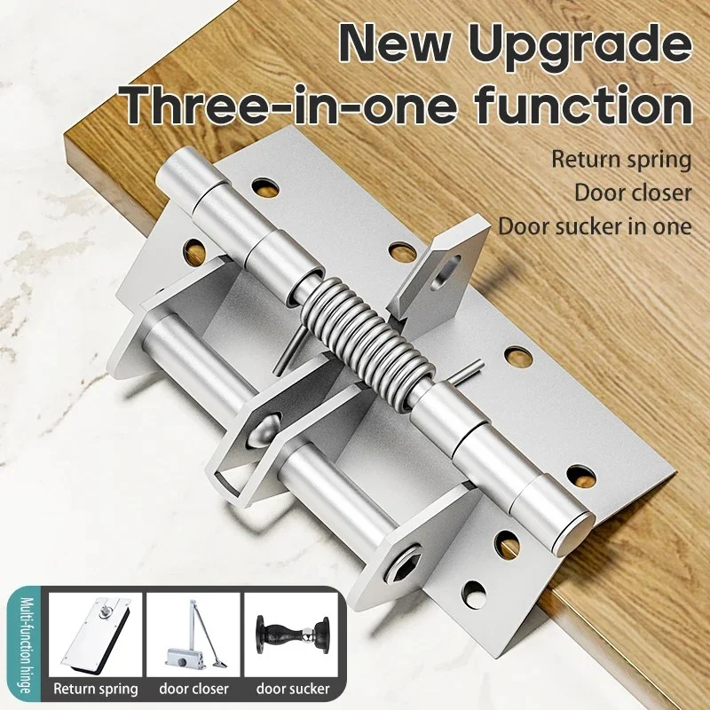 3-in-1 Automatic Self Door Closer & Spring Hinge 90 Degree Positioning-001002