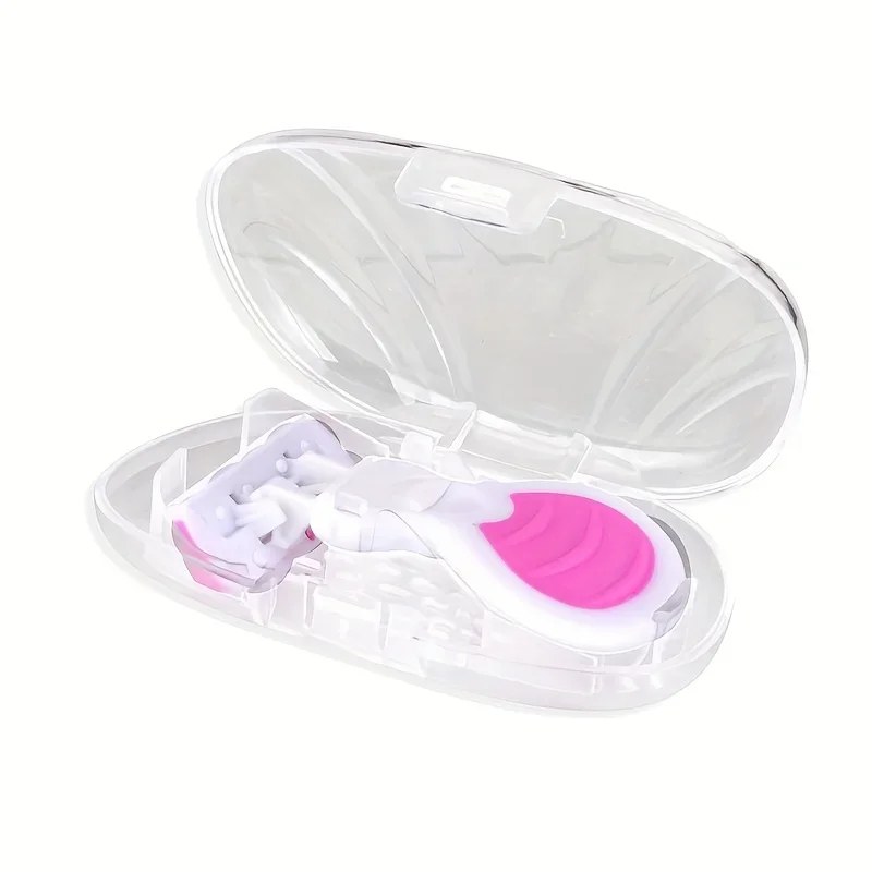 6-Layer Lady Portable Shaver Travel Set | Mini Razor Hair Removal & Soap Case Kit