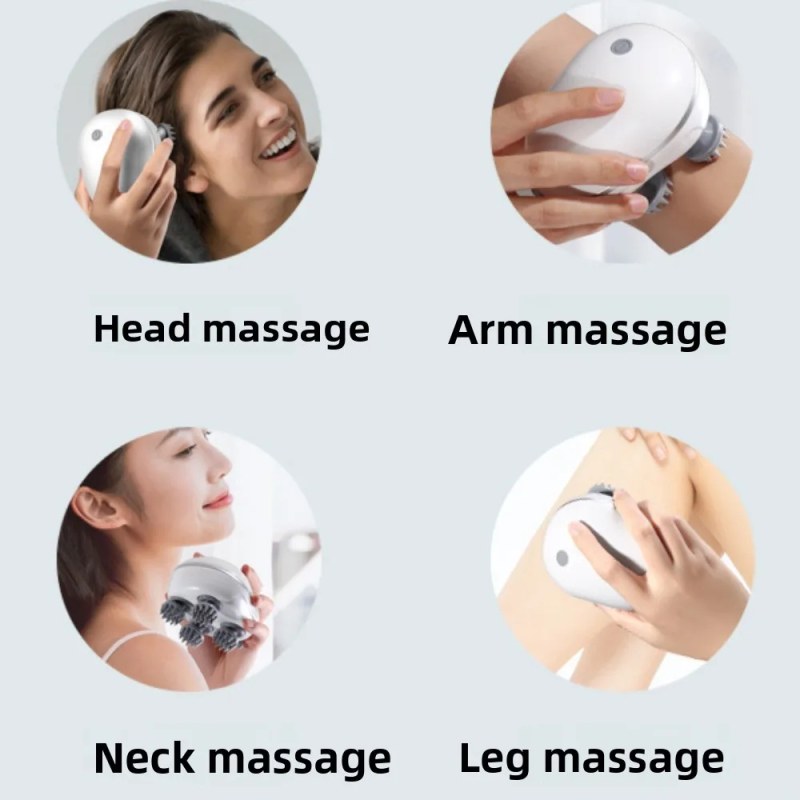 Rechargeable Head & Body Massager with Infrared Therapy | Full Body Relaxation Massager