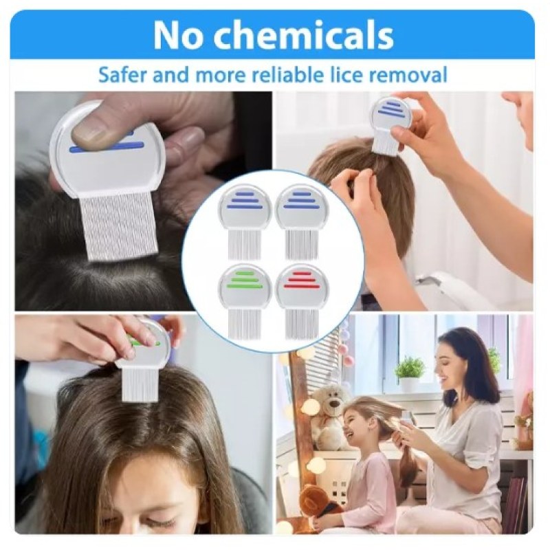 Stainless Steel Lice Comb | Fine Tooth Head Lice & Nit Removal Comb