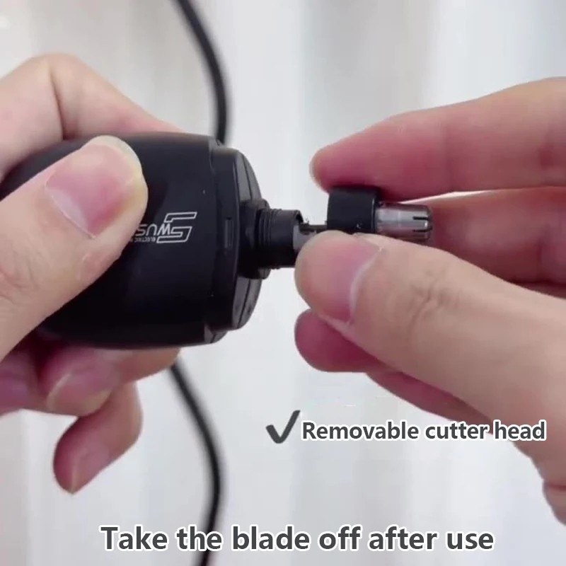 Portable Electric Nose & Ear Hair Trimmer | Rechargeable Nose Clipper