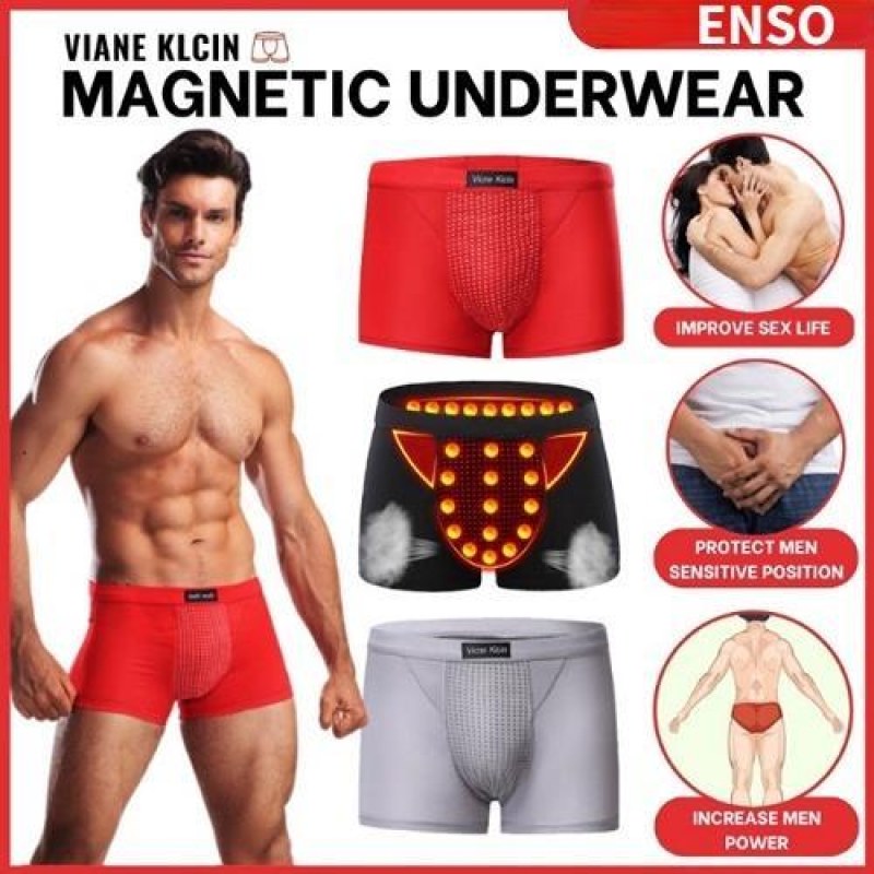 Viane Klcin Mens Magnetic Cotton Boxer | Antibacterial Free Size Underwear